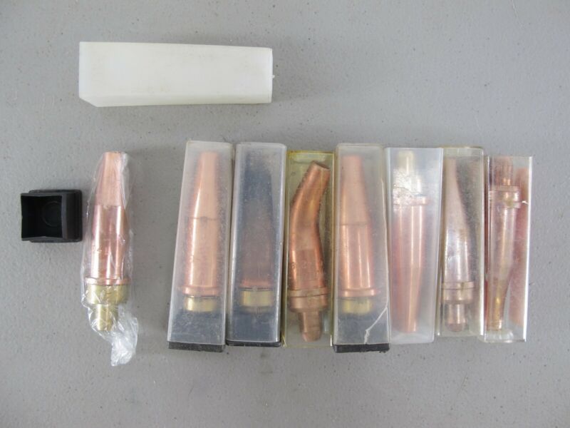 Lot of 8 Various Size Victor Torch Tips Propane Acetylene Natural Gas New - ZeereeZ