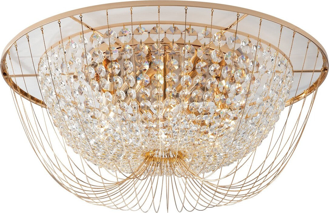 Plafoniera Vienna Oro 6Xe14 60X24Cm Illuminazione/Illuminazione per interni/Lampadari lampade a sospensione e plafoniere/Plafoniere Led Mall Home - Napoli, Commerciovirtuoso.it