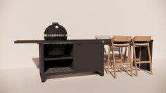 Roostr Buitenkeukens Roostr Buitenkeukens Duo met Kamado en 4 persoons bar