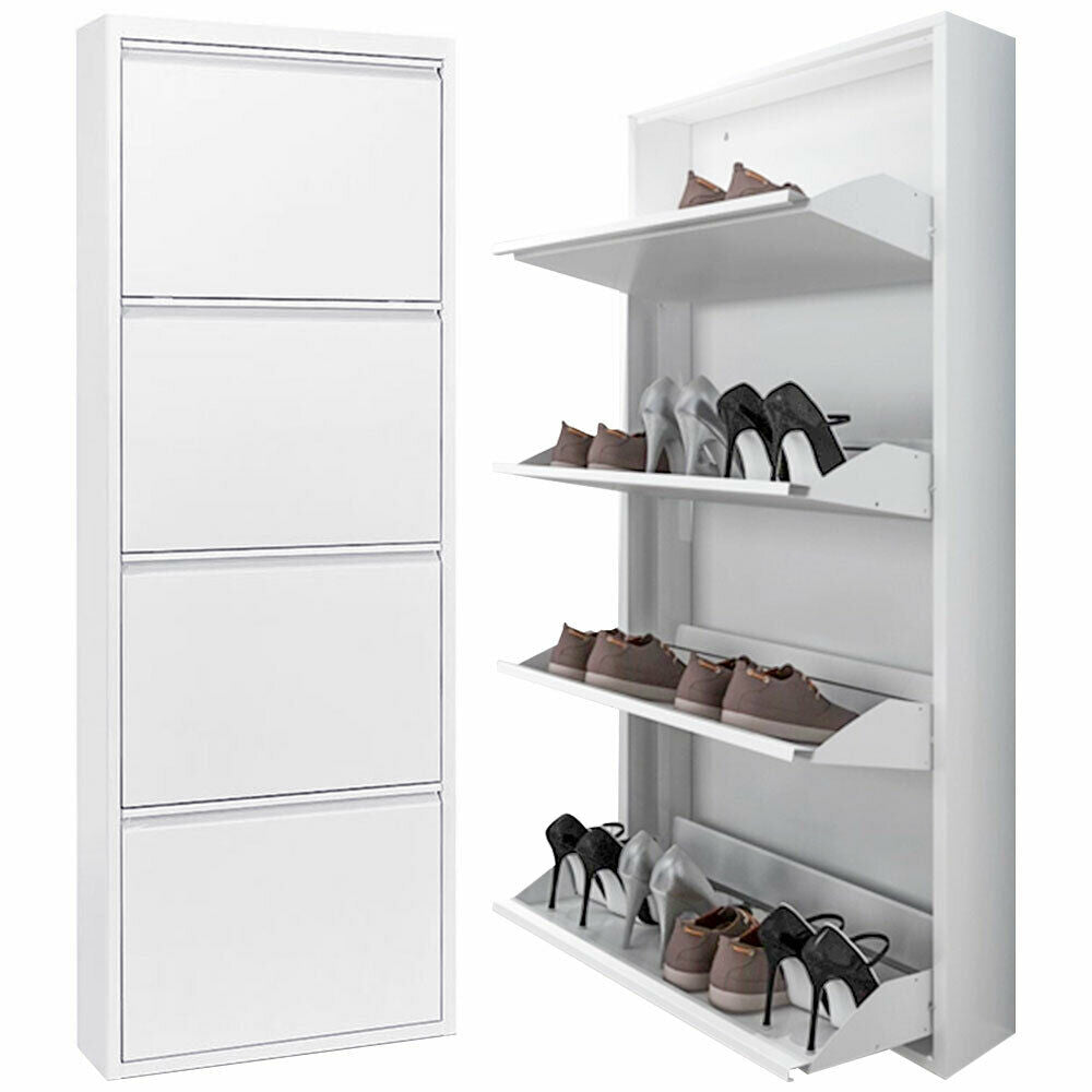 Scarpiera Slim in metallo  con ante basculanti porta scarpe salvaspazio da interno