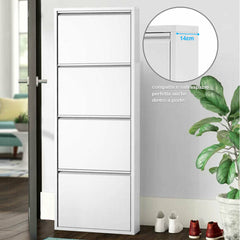 Scarpiera Slim in metallo  con ante basculanti porta scarpe salvaspazio da interno