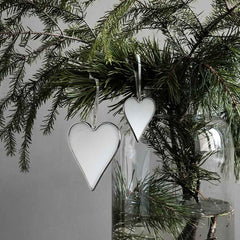 Hadeland Glassverk Tiffany Hjerte 2pk Hvit