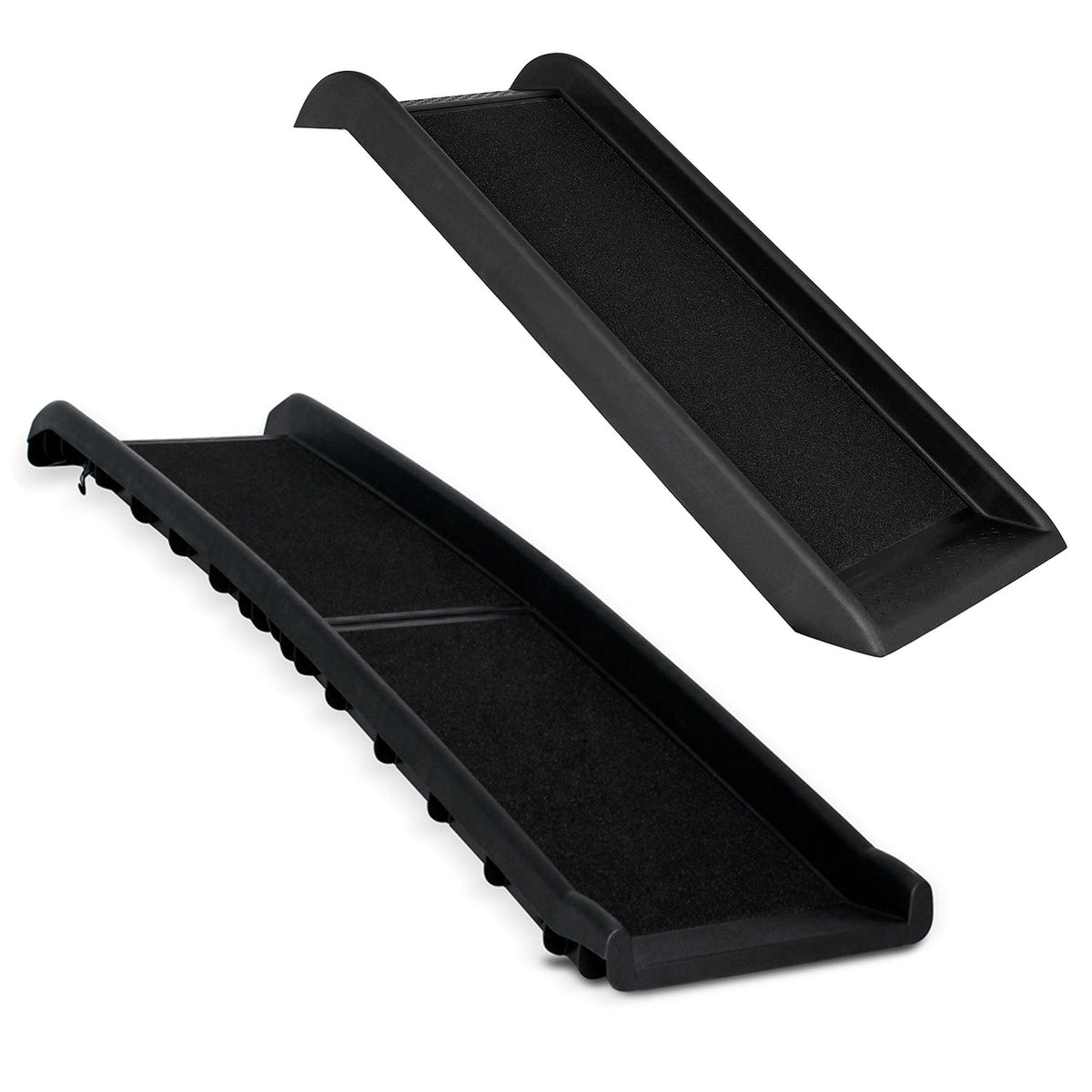 Hunderampe in zwei verschiedenen Größen aus Kunststoff nebeneinander