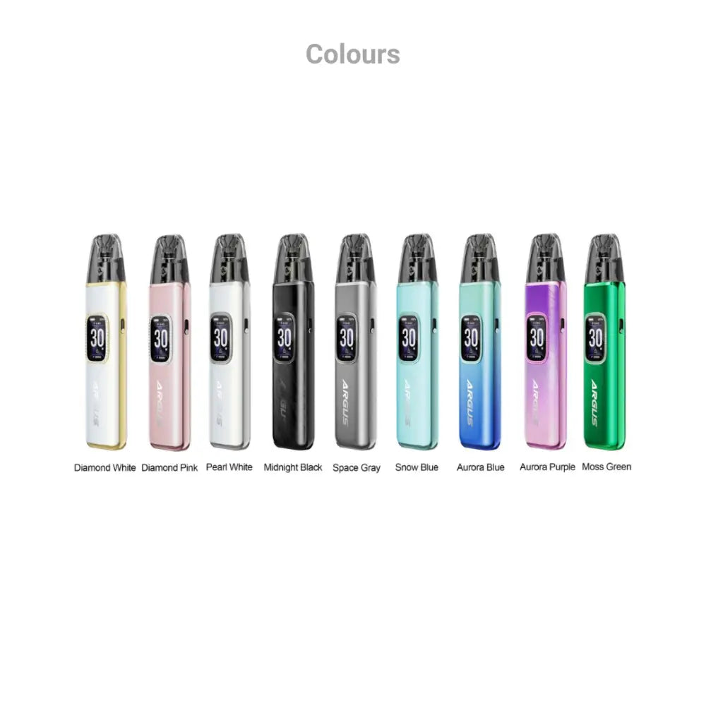 Voopoo Argus G3 Pod Vape Kit Colours.