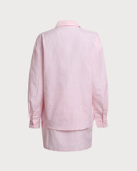 Sueña™ Pembe Çizgili Gömlek Etek Takımları